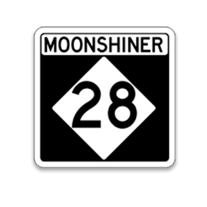 #31 Moonshiner 28 Road Sign Sticker