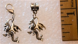 4pcs Tibetan silver legend dragon charms h2665