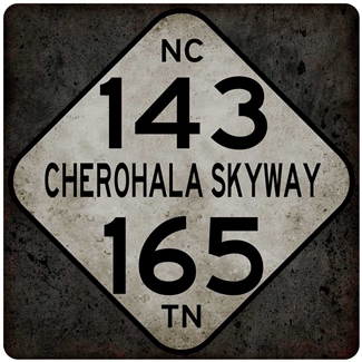 #15 Metal Cherohala 143-165 Sign 12x12