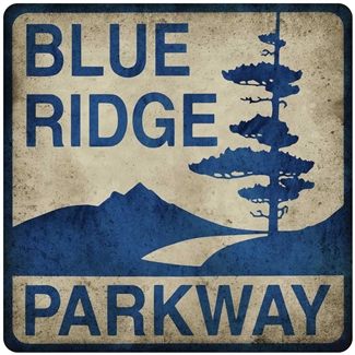 #30 Metal Blue Ridge Parkway Sign 12x12