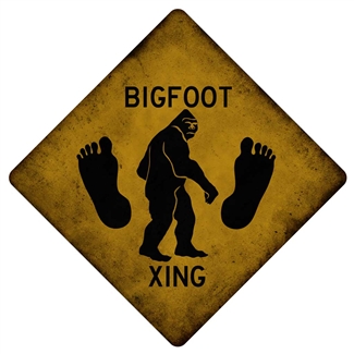 #40 Metal Big Foot Sign 12x12