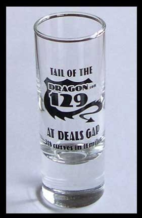 Shot Glass Tail of the Dragon