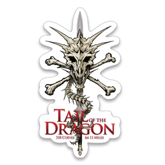 #06 Tall Dragon Skull Sticker