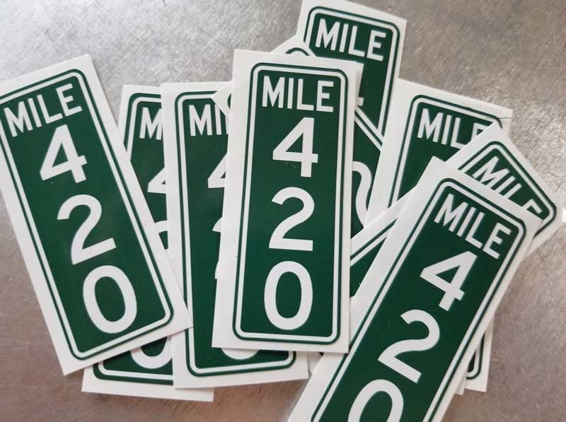 #99 Mile 420 Sticker