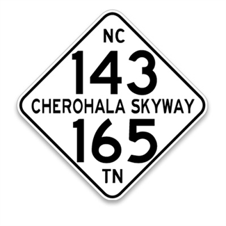 #21 Cherohala Road Sign Sticker
