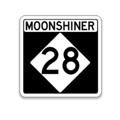 #31 Moonshiner 28 Road Sign Sticker